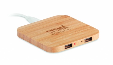 Logotrade promotional giveaway image of: Bamboo wireless charge pad 5W