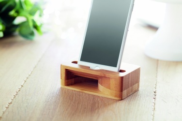 Logotrade promotional gift image of: Bamboo phone stand-amplifier CARACOL