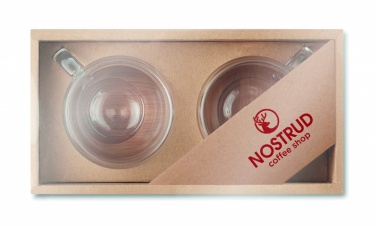 Logo trade corporate gifts picture of: Set of 2 double wall espresso