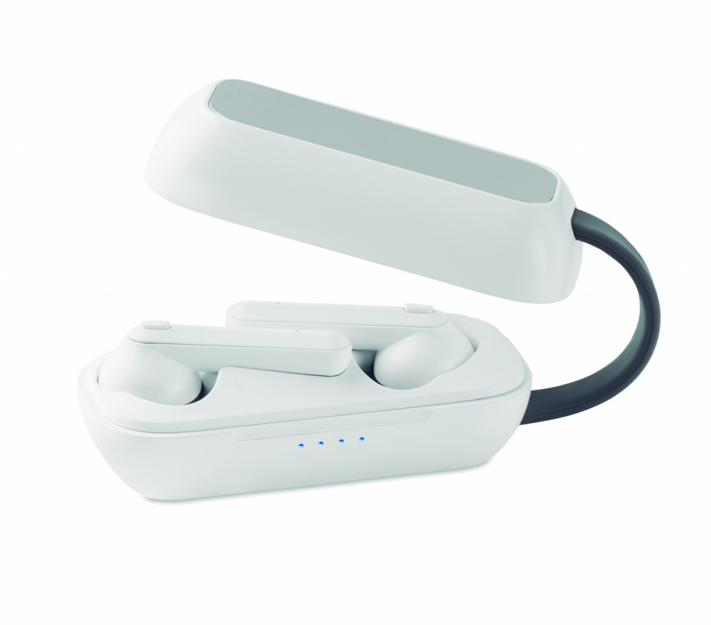 Logo trade corporate gifts image of: TWS wireless charging earbuds