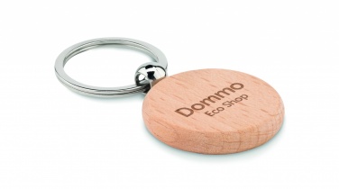 Logotrade corporate gift image of: Round wooden key ring Saldus