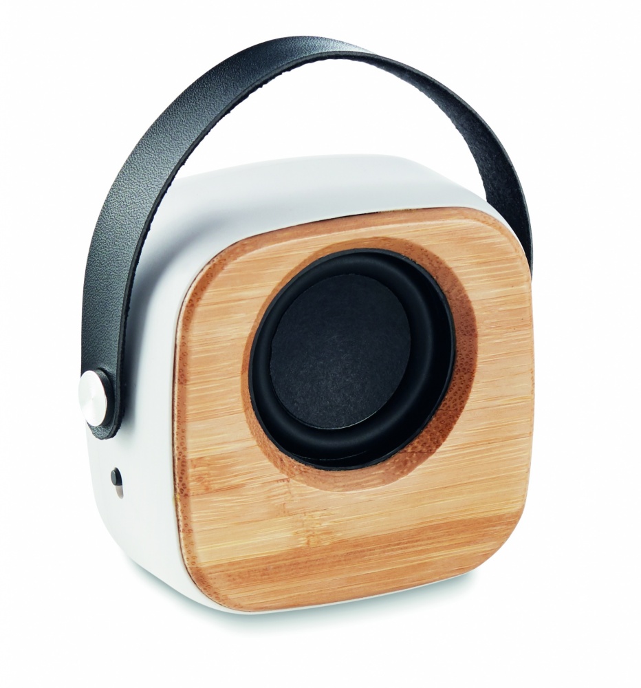 Logotrade promotional giveaway picture of: Speaker 3W with bamboo front side