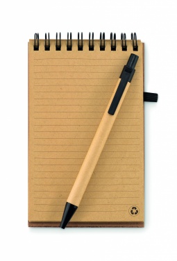 Logo trade promotional gift photo of: A6 Cork notepad with pen