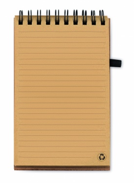 Logo trade business gifts image of: A6 Cork notepad with pen