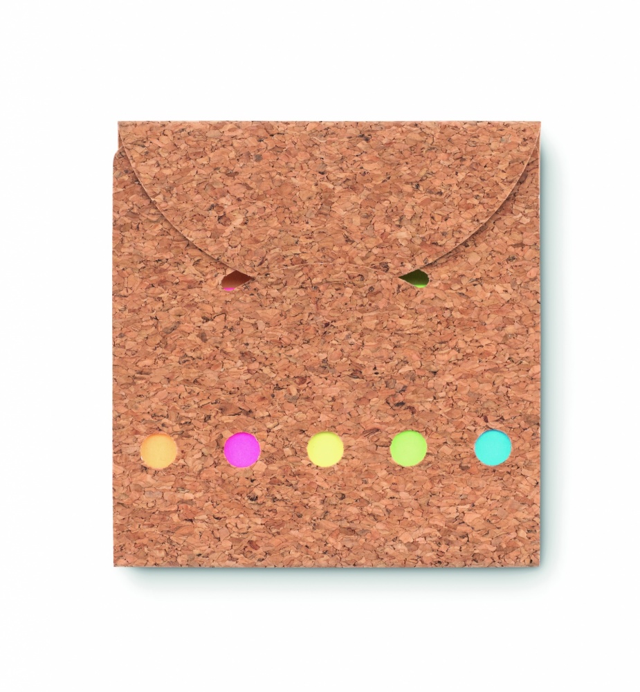 Logo trade promotional items picture of: Cork sticky note memo pad