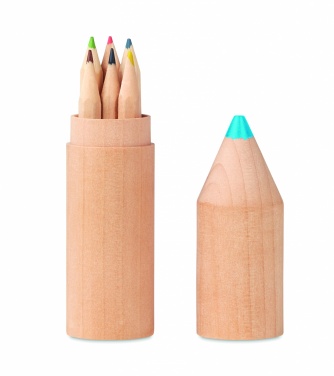 Logo trade promotional gift photo of: 6 pencils in wooden box
