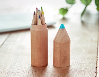 Logo trade corporate gifts picture of: 6 pencils in wooden box