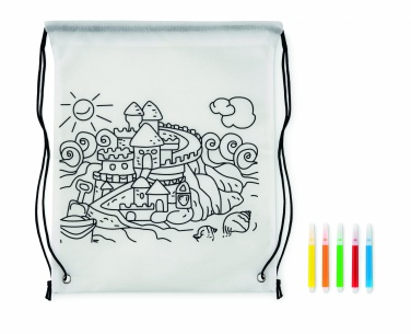 Logotrade promotional gift picture of: Non woven kids bag with pens