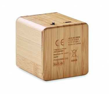 Logotrade promotional giveaway image of: Bamboo wireless speaker
