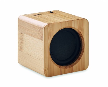 Logo trade promotional giveaways picture of: Bamboo wireless speaker