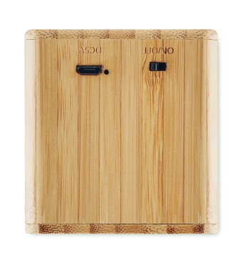 Logo trade corporate gifts image of: Bamboo wireless speaker