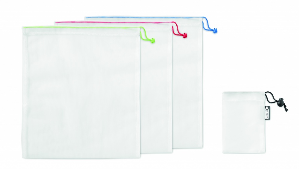 Logotrade advertising products photo of: Set of 3 RPET mesh food bags