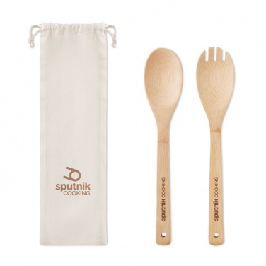 Logotrade advertising products photo of: Set bamboo utensils salad