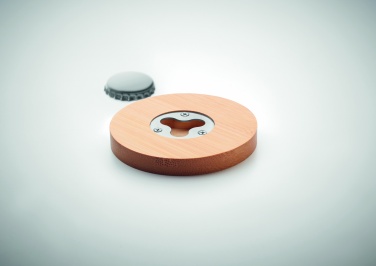 Logo trade promotional gifts picture of: Bamboo bottle opener/ coaster DAKAI