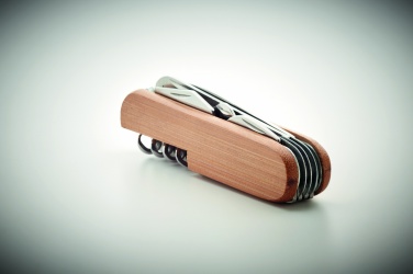 Logo trade promotional item photo of: Multi tool pocket knife bamboo