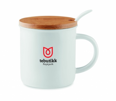 Logotrade promotional item image of: Porcelain mug with spoon