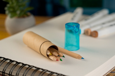 Logo trade advertising products image of: Wooden crayons BECKY