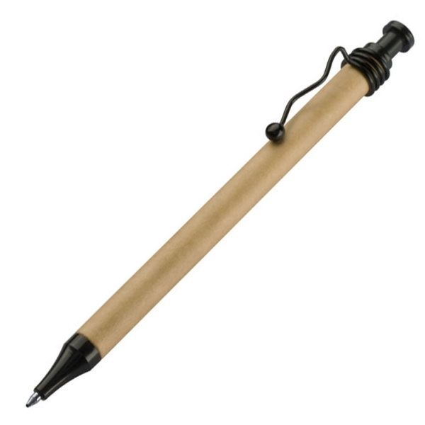 Logo trade promotional merchandise photo of: Cardboard ballpen CRAMLINGTON