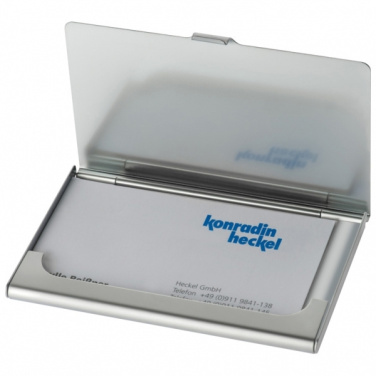 Logo trade advertising product photo of: Metal business card holder CORNWALL