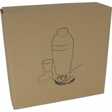 Logotrade promotional item picture of: Metal cocktail set, 3-piece MESSINA