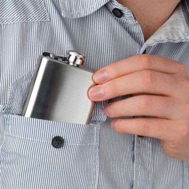 Logo trade promotional gifts image of: Stainless steel hip flask FRESNO 104 ml