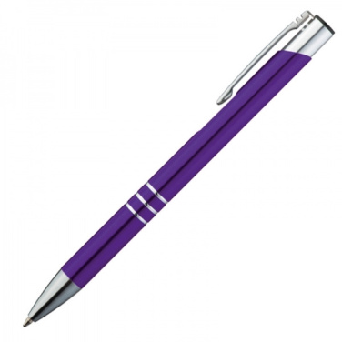 Logo trade business gifts image of: Metal ballpen ASCOT