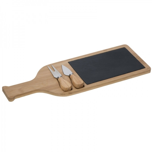 Logotrade promotional merchandise image of: Cheese chopping board with slate plate CALAIS