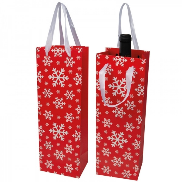 Logo trade promotional gifts image of: Wine bag in Christmas design LAPLAND