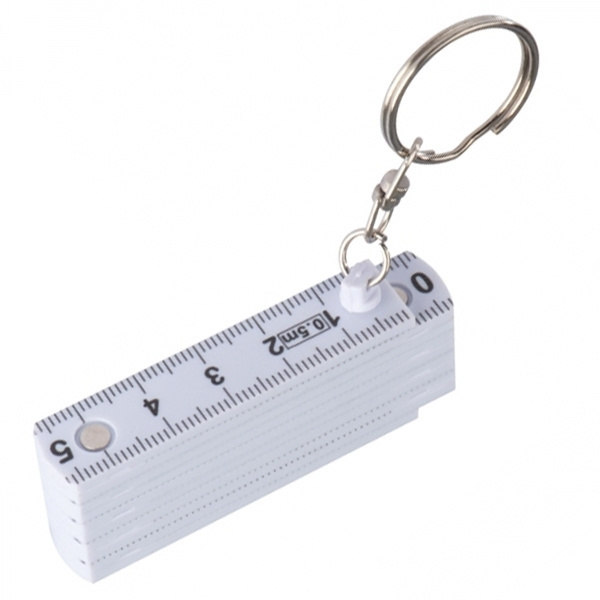 Logo trade promotional merchandise image of: Keyring with 0,5m ruler