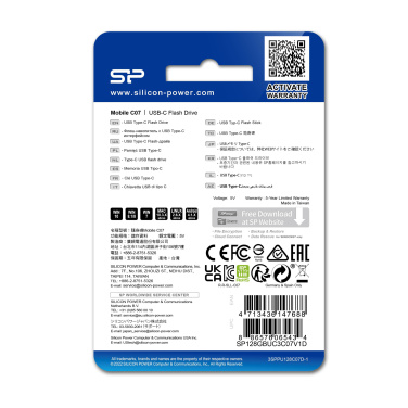 Logo trade promotional gift photo of: PENDRIVE SILICON POWER MOBILE - C07 3.2 32GB