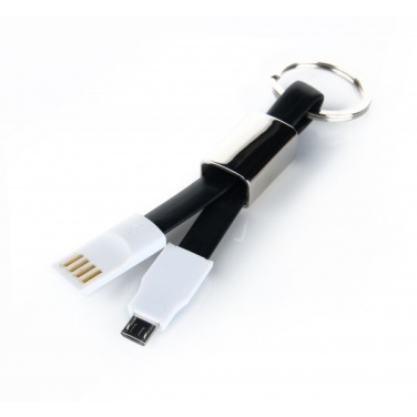 Logo trade promotional giveaway photo of: Data transfer cable and keyring
