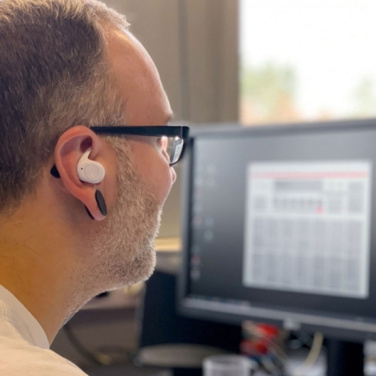 Logo trade promotional merchandise photo of: In-ear headphones WARSAW