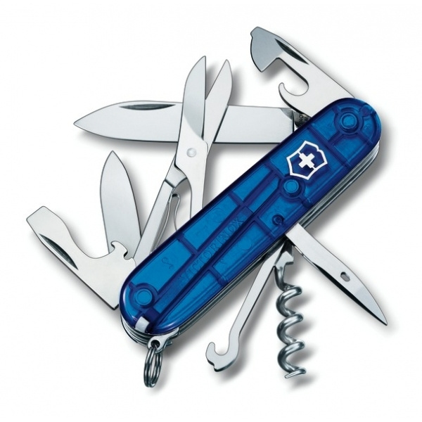 Logotrade advertising products photo of: Pocket knife Climber transparent Victorinox