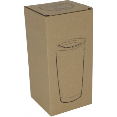 Logo trade promotional items picture of: Stainless steel mug with wooden look COSTA RICA 550 ml