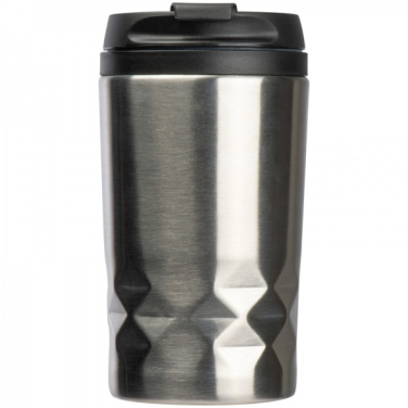 Logotrade promotional giveaway picture of: Stainless steel mug with lid ROMA 250 ml