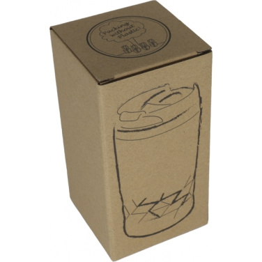 Logo trade promotional items image of: Stainless steel mug with lid ROMA 250 ml