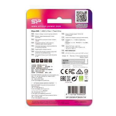 Logo trade business gifts image of: Pendrive Silicon Power Blaze B06 3.0