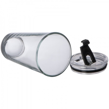 Logotrade business gift image of: Glass mug with lid WATTENSCHEID 400 ml