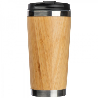 Logotrade promotional product image of: Stainless steel mug BAMBOOGARDEN 400 ml