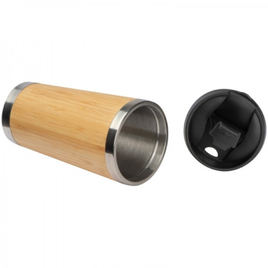 Logotrade promotional product image of: Stainless steel mug BAMBOOGARDEN 400 ml