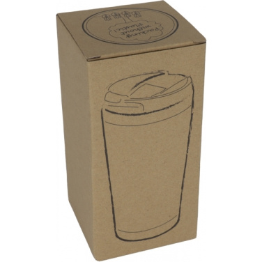 Logotrade promotional giveaway image of: Stainless steel mug BAMBOOGARDEN 400 ml