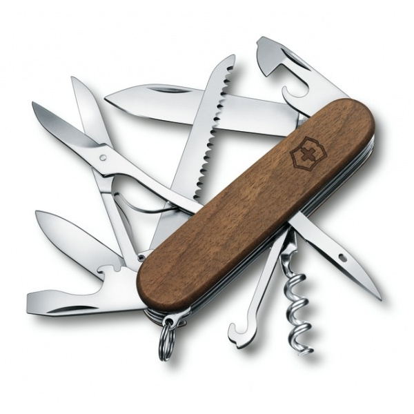 Logo trade promotional gifts image of: Pocket knife Huntsman Wood Victorinox