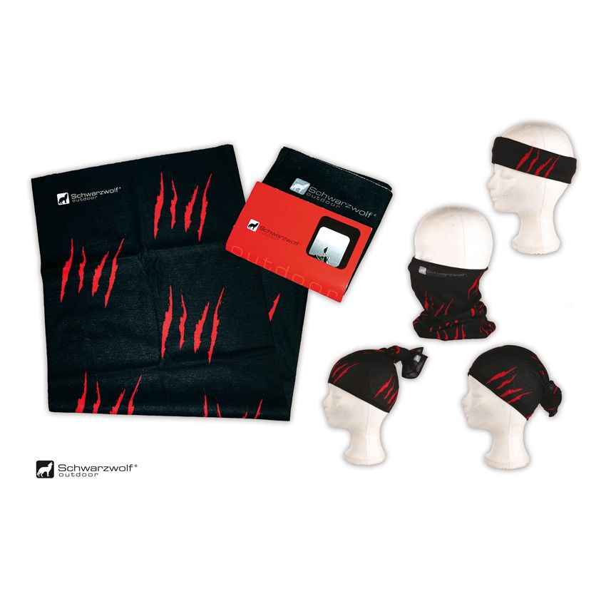 Logo trade promotional giveaways image of: Multifunction bandana BANDANA Schwarzwolf