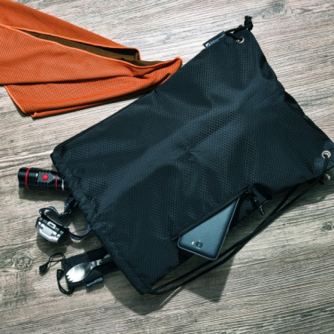 Logo trade business gifts image of: Drawstring bag NUNAVUT Schwarzwolf