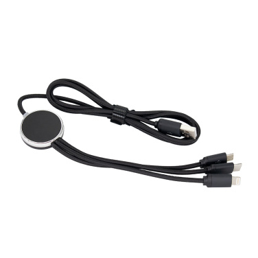 Logo trade promotional products picture of: 3in1 long cable with elighted logo for engraving, W201TG