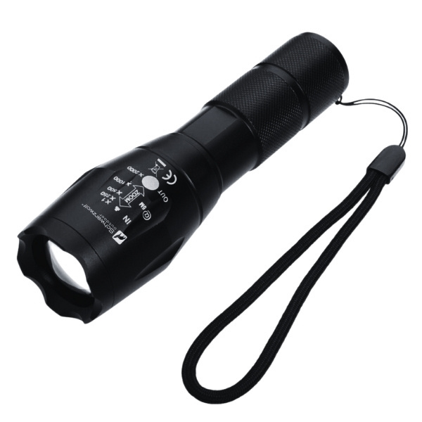 Logotrade promotional gifts photo of: Flashlight DELGADA Schwarzwolf