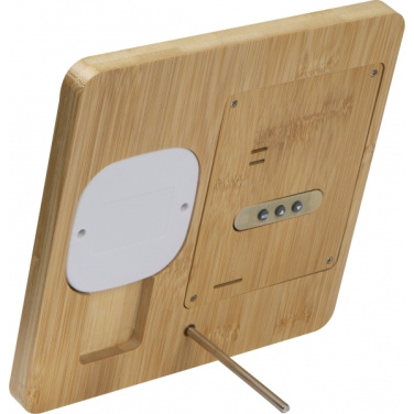 Logo trade promotional giveaway photo of: Bamboo weather station GRANADA