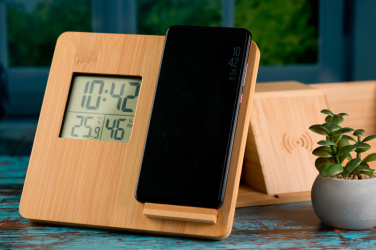 Logo trade advertising products picture of: Bamboo weather station GRANADA