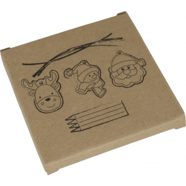 Logotrade promotional items photo of: Christmas tree tag painting set DRESDEN