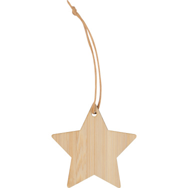 Logo trade promotional item photo of: Bamboo star pendant FOGGIA